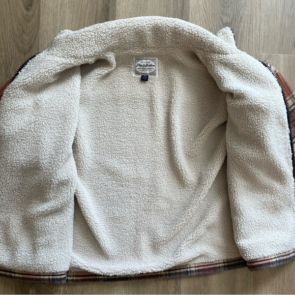 flag and anthem sherpa lined orange plaid jacket - Picture 2 of 4